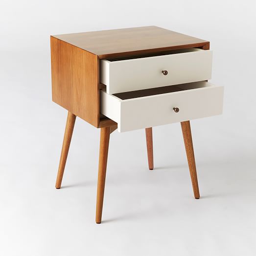 MidCentury Nightstand White Acorn west elm MidCentury Nightstand White Acorn west elm