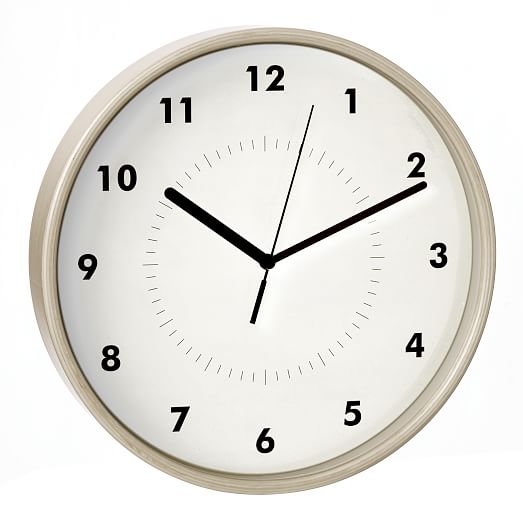Simple Wood Wall Clock west elm