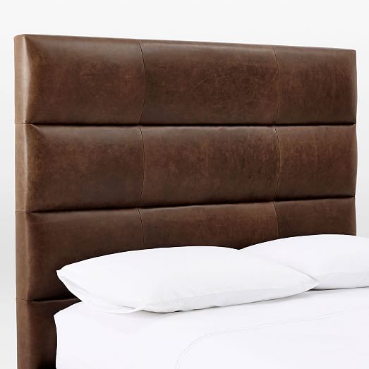 PanelTufted Premium Leather Headboard west elm