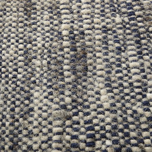Plain Weave Sweater Wool Rug Midnight west elm