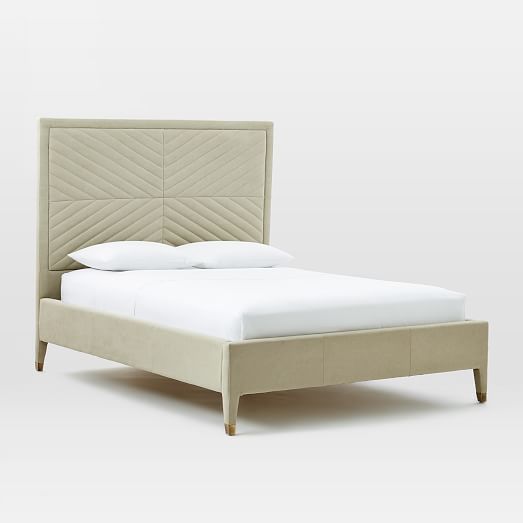 Alexa Upholstered Bed Desert Canvas west elm