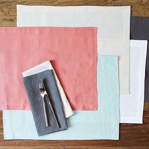 Belgian Flax Linen Placemat Set west elm