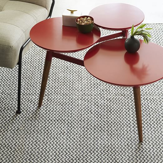 Skinny Mini Chevron Jute Rug Black west elm