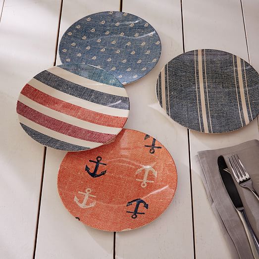 Nautical Outdoor Plates west elm