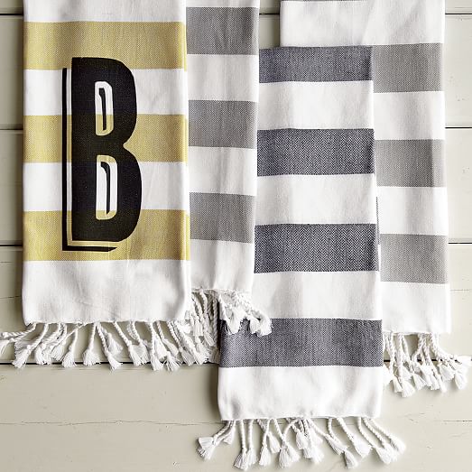 Hammam Stripe Hand Towels west elm