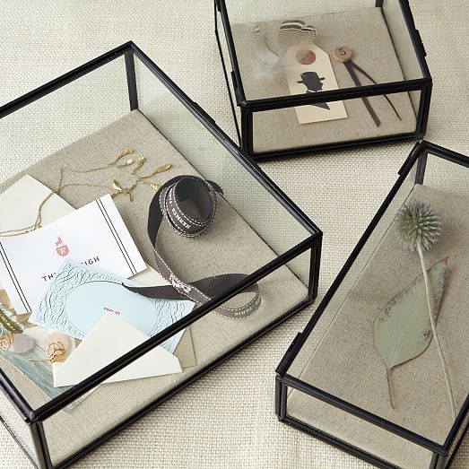 Glass Shadow Boxes Black west elm