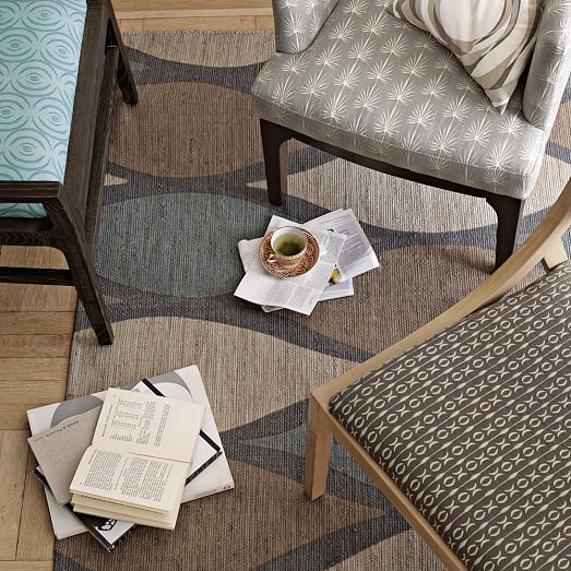 Allegra Hicks Printed Harlequin Jute Rug west elm