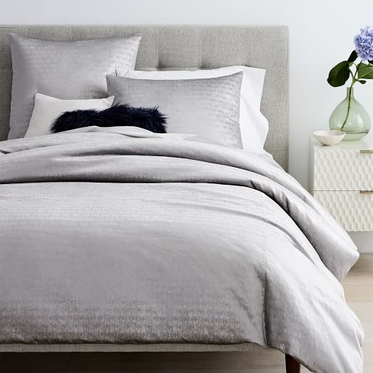 Luster Velvet Metallic Ogee Duvet Cover + Shams west elm