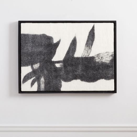 Felt Wall Art Black + White west elm