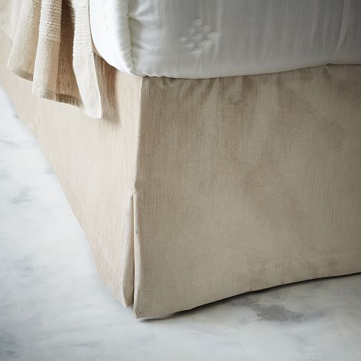 Luster Velvet Bed Skirt west elm