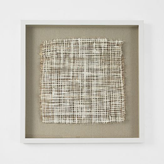 Handmade Paper Wall Art Floating Square + White Frame west elm