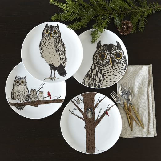 Owl Dessert Plates west elm