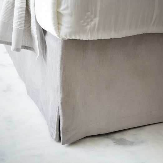 Luster Velvet Bed Skirt west elm