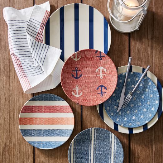 Nautical Outdoor Plates west elm