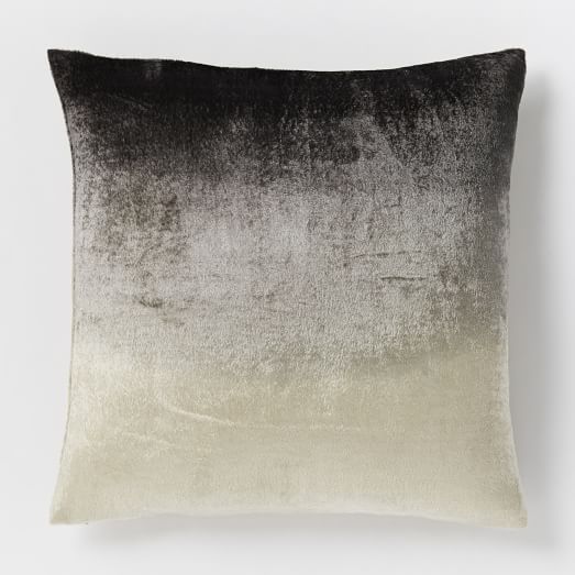 Ombre Velvet Pillow Cover Slate west elm
