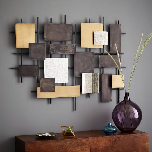 Metal + Mirror Wall Art west elm