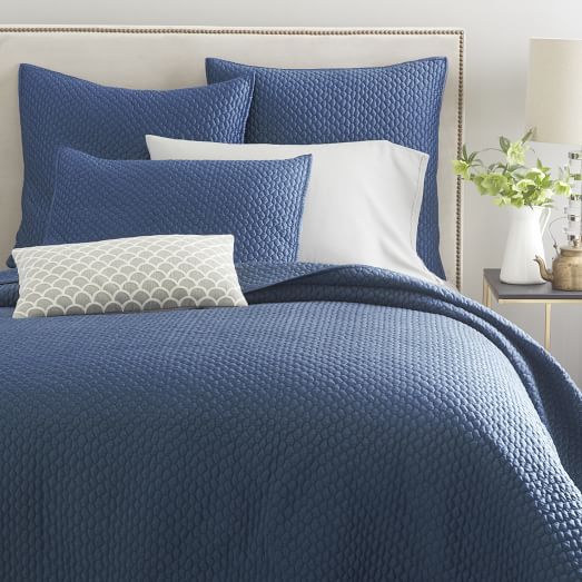 Lexington Coverlet Blue Lagoon west elm