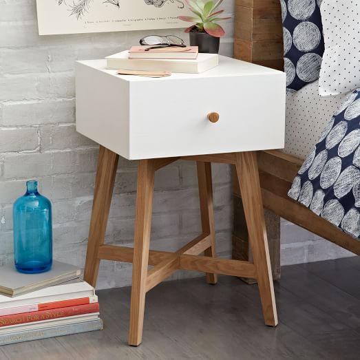 Tall Storage Nightstand White west elm