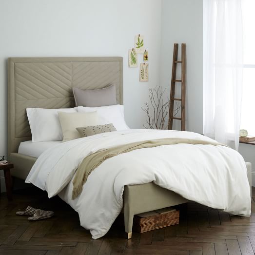Alexa Upholstered Bed Desert Canvas west elm