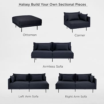 Build Your Own - Halsey Sectional Pieces | west elm
