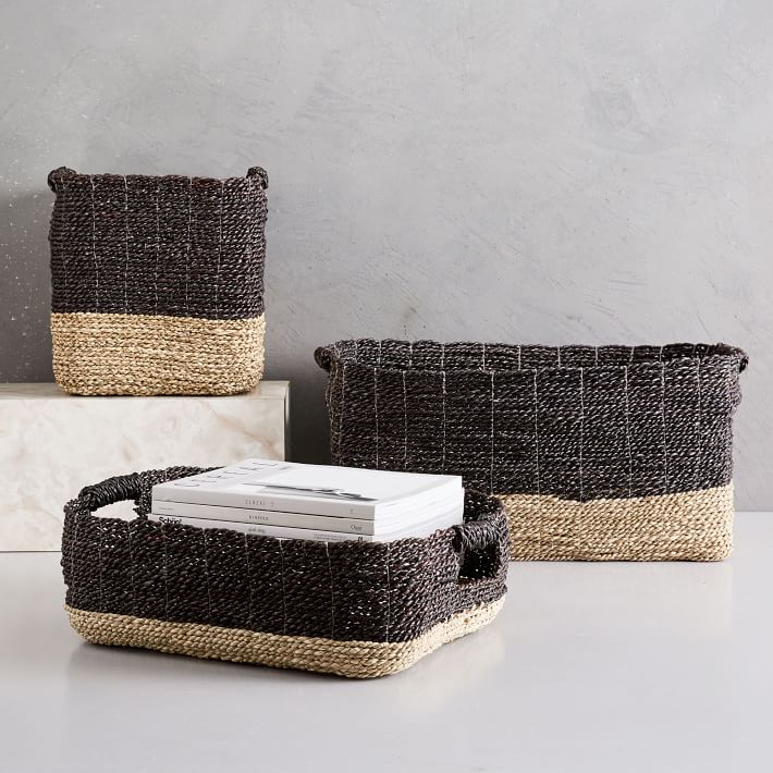 Two-Tone Woven Baskets