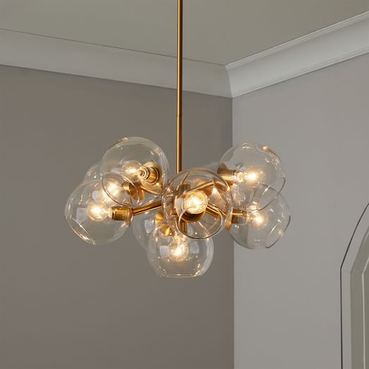 Staggered Glass Chandelier 9Light west elm