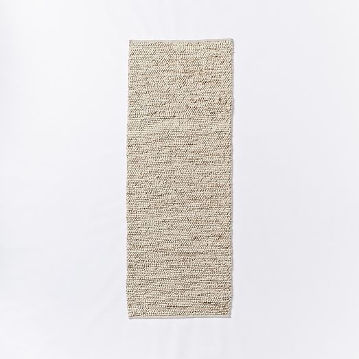 Mini Pebble Wool Jute Rug Natural/Ivory west elm