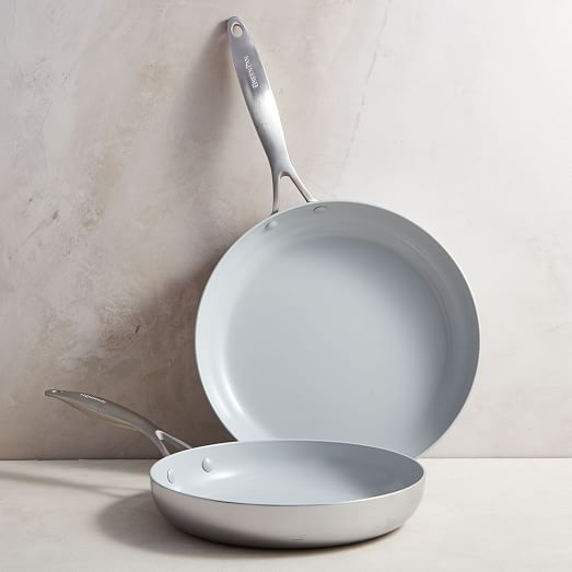 Greenpan® Nonstick Venice Stainless Steel Frying Pans (Set of 2) west elm