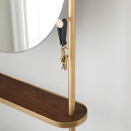 Modern Entryway Mirror + Coat Rack west elm