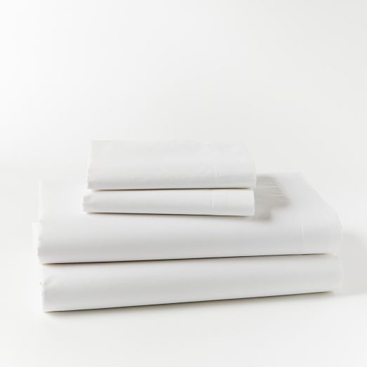 400ThreadCount Organic Cotton Percale Sheet Set west elm
