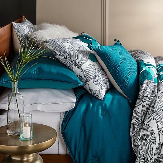Washed Silk Quilt + Shams west elm