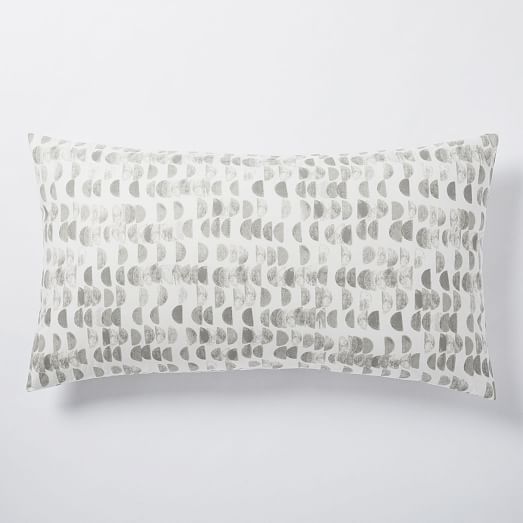 Organic Half Moon Duvet Cover + Shams Platinum west elm