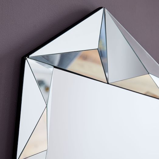 Faceted Asymmetrical Wall Mirror | west elm