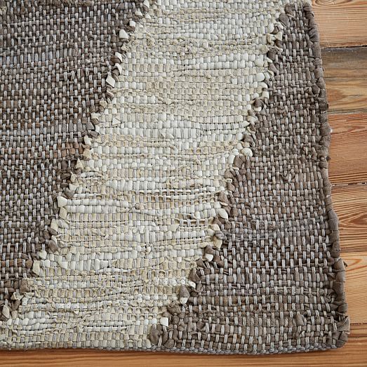 Woven Recycled Leather Rug west elm