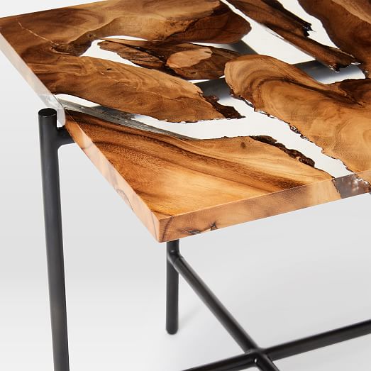 Wood + Resin Square Side Table west elm