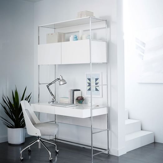 Lacquer Storage Desk Set 2 Box Files west elm