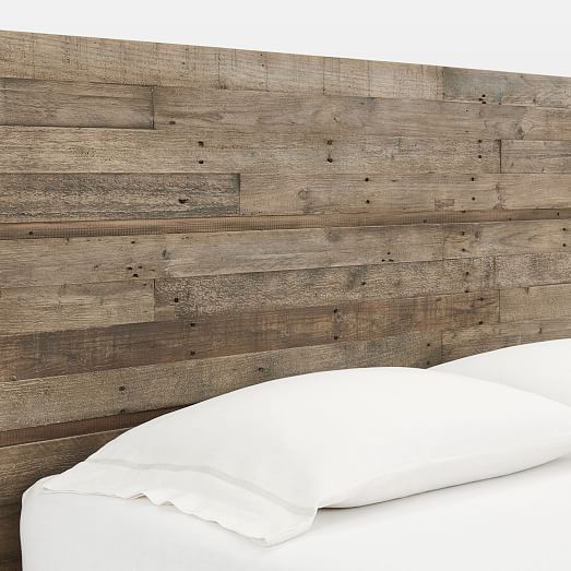 Emmerson® Modern Reclaimed Wood Bed Stone Gray west elm