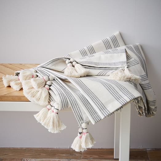 Striped Tassel Throw west elm