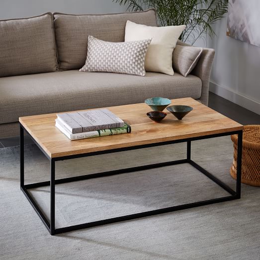 Box Frame Coffee Table Raw Mango west elm