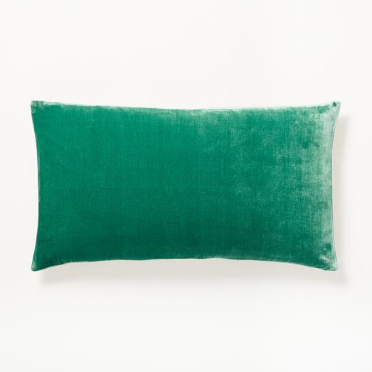 Luxe Velvet Lumbar Pillow Cover Nile west elm