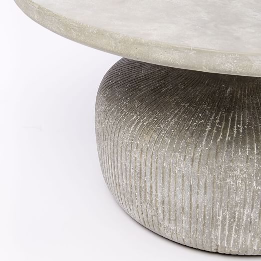 Tambor Concrete Outdoor Drum Coffee Table west elm