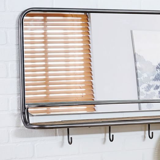 Entryway Mirror + Hooks Large west elm