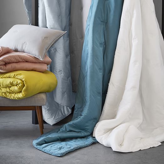 Washed Silk Quilt + Shams west elm