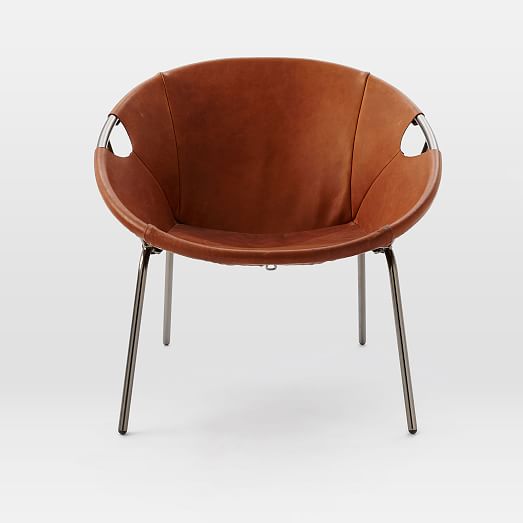 Dries Leather Sling Chair west elm