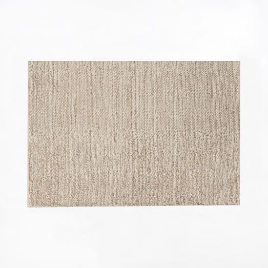 Mini Pebble Wool Jute Rug Natural/Ivory west elm