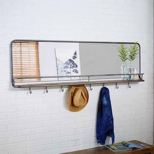 Entryway Mirror + Hooks Large west elm