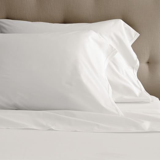 Organic Cotton Frayed-Edge Sheet Set - White | west elm Organic Cotton Frayed-Edge Sheet Set - White | west elm