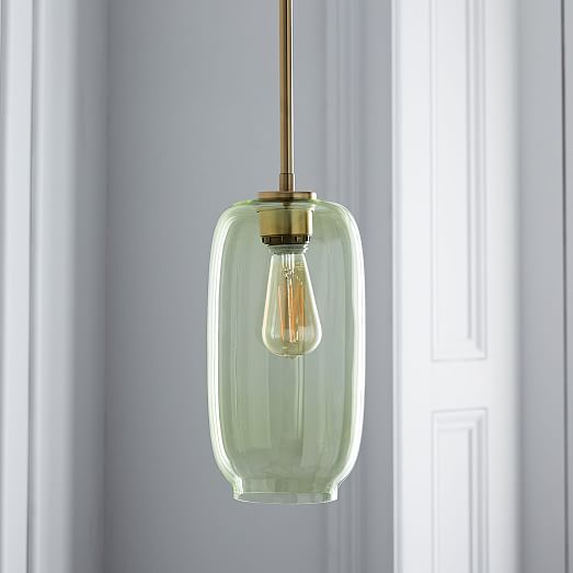 Sculptural Glass Pebble Pendant Medium west elm