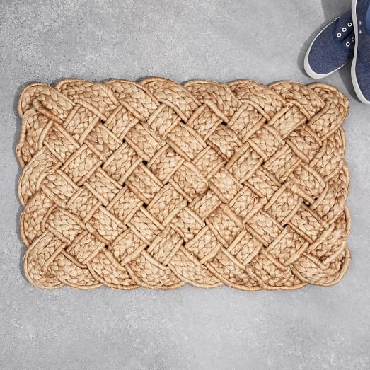 Woven Knot Doormat Gold west elm