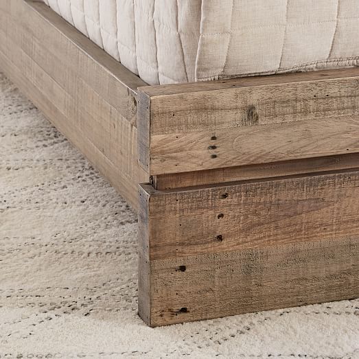 Emmerson® Modern Reclaimed Wood Bed Stone Gray west elm